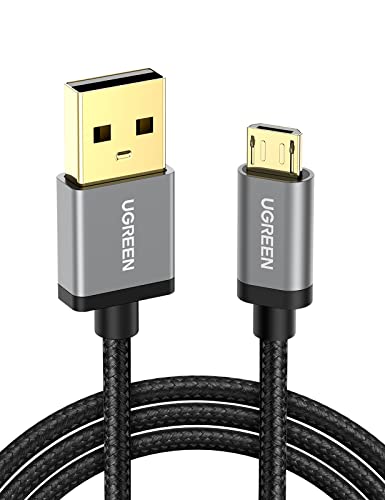 UGREEN Micro USB Kabel Schwarz Micro USB 2.0 Ladekabel Schnellladekabel Micro USB kompatibel mit Galaxy S7 S6 Edge S6 S5 A3 J7 Huawei P Smart P40 Lite E P10 Lite Y9 Y8 PS4 Controller usw. (1m) von UGREEN