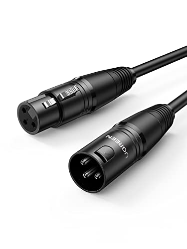 UGREEN Mikrofonkabel XLR Stecker auf XLR Busche, Schwarz, 8M von UGREEN