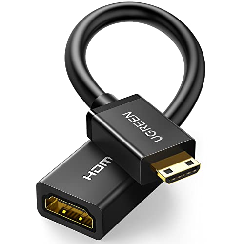 UGREEN Mini HDMI Adapter 4K Mini HDMI auf HDMI Adapter 18Gbps unterstützt 3D, Ethernet ARC kompatibel mit Raspberry Pi Zero 2 W, Canon Kamera(50CM) von UGREEN