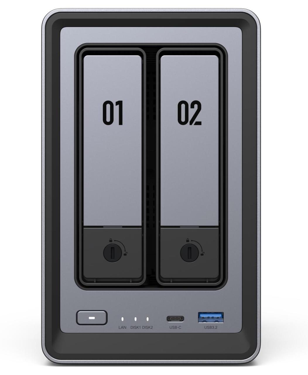 UGREEN NASync DXP2800 2 Einschübe NAS-Server Leergehäuse (25369) von UGREEN