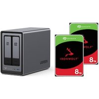 UGREEN NASync DXP2800 NAS System 2-Bay 16TB inkl. 2x Seagate IronWolf ST8000VN004 8 TB von UGREEN