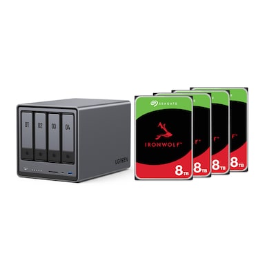 UGREEN NASync DXP4800 NAS System 4-Bay 32TB inkl. 4x Seagate IronWolf ST8000VN002 8 TB von UGREEN