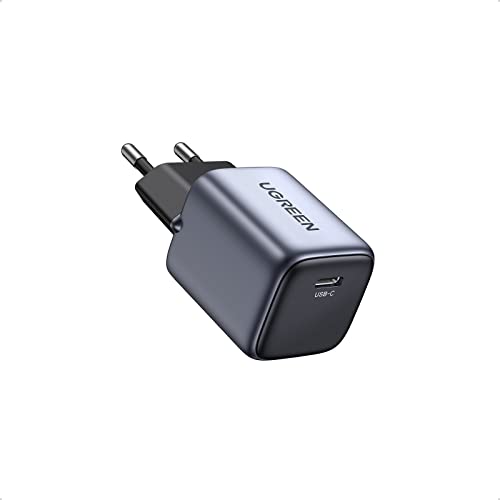 UGREEN Nexode 30W USB C Ladegerät USB C Netzteil GaN II Tech Schnellladegerät kompatibel mit iPhone 15 Pro Max, 15 Plus, 15, 14 Pro, 13, Galaxy S24 Ultra, S23, iPad, Tab A8, Pixel, HomePod (Schwarz) von UGREEN