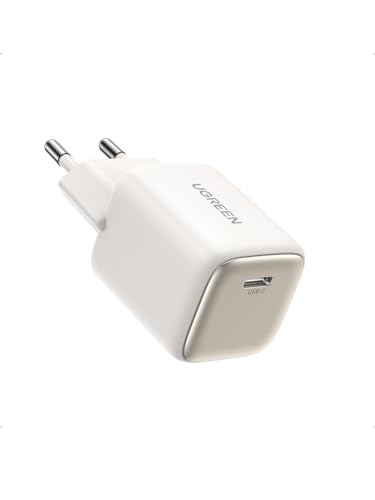 UGREEN Nexode 30W USB C Ladegerät USB C Netzteil GaN II Tech Schnellladegerät kompatibel mit iPhone 15 Pro Max, 15 Plus, 15, 14 Pro Max, 13, Galaxy S24 Ultra, S23, iPad, Tab A8, Pixel, HomePod (Weiß) von UGREEN