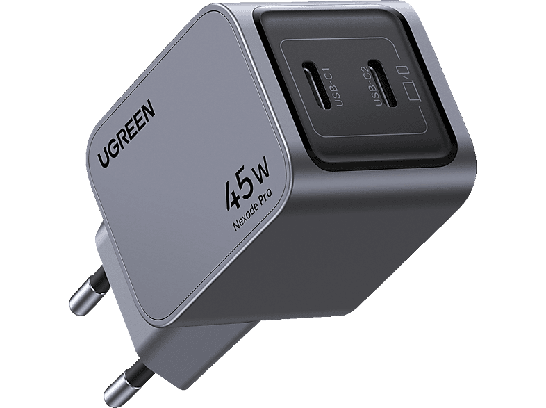UGREEN Nexode Pro 45W Dual USB-C GaN Wall Charger Universal, Gray UGREEN Nexode Pro 45W Dual USB-C GaN Wall Charger Universal, Gray von UGREEN