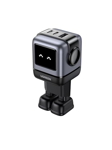 UGREEN UNO USB C Ladegerät, 65W USB C Netzteil 3-Port GaN Schnellladegerät LED Display kompatibel mit MacBook Pro/Air, iPad, iPhone 16 Pro Max, 15 Pro, Galaxy S24 Ultra, Steam Deck (Schwarz) von UGREEN