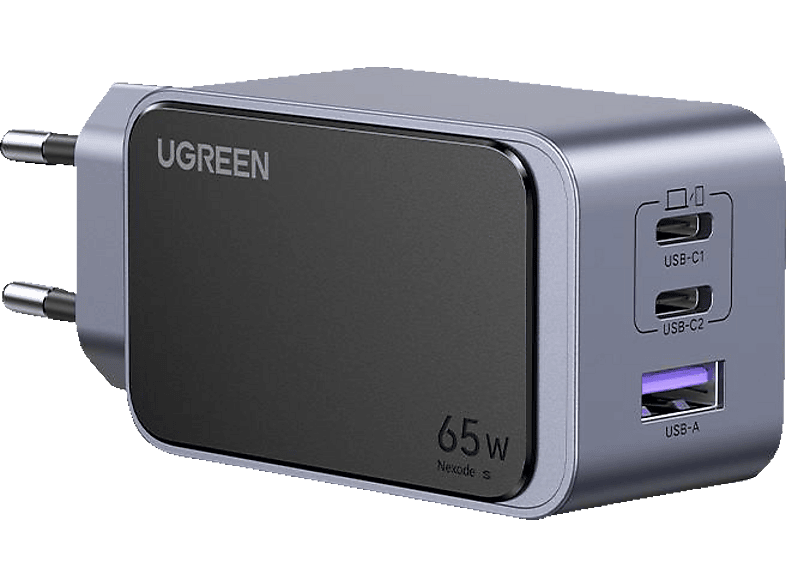 UGREEN Nexode S 65W 3-Port GaN Wall Charger Universal, Gray UGREEN Nexode S 65W 3-Port GaN Wall Charger Universal, Gray von UGREEN