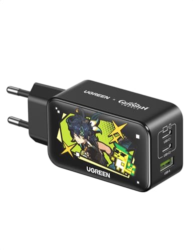 UGREEN Nexode USB C Ladegerät 65W GaN Charger 3-Port PD Netzteil 60W PPS kompatibel mit MacBook Serien, iPhone 16 Pro Max/15, Galaxy S24 Ultra/S23/S22 (Genshin Impact Version) von UGREEN