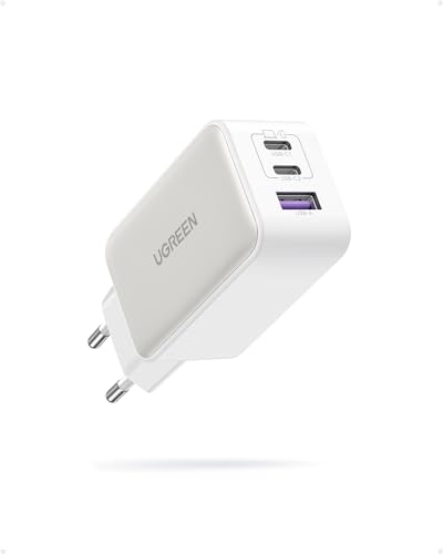 UGREEN Nexode USB C Ladegerät 65W USB C Netzteil 3-Port GaN PD Charger PPS kompatibel mit MacBook Pro/Air, iPhone 14 Pro Max, 14, iPhone 13, iPad Pro, Galaxy S22, S21, Steam Deck.(Weiß) von UGREEN