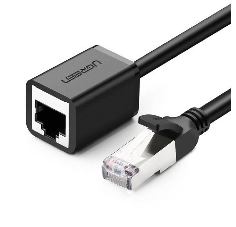UGREEN RJ45 Cat 6 FTP 1000Mbps 1m Verbinder Adapter Ethernet-Kabel Schwarz Verlängerungskabel von UGREEN