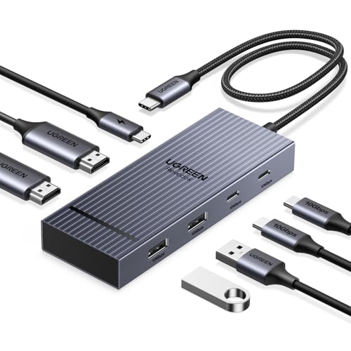 UGREEN Revodok Pro 10Gbps USB C Hub 2HDMI 4K@60Hz Docking Station Dual Dsiplay mit 2*USB A 3.2 & USB C 3.2 PD 100W Kompatibel mit XPS 13/15, Chromebook, X1, MacBook Air/Pro, Surface Pro 9 usw. UGREEN Revodok Pro 10Gbps USB C Hub 2HDMI 4K@60Hz Docking Station Dual Dsiplay mit 2*USB A 3.2 & USB C 3.2 PD 100W Kompatibel mit XPS 13/15, Chromebook, X1, MacBook Air/Pro, Surface Pro 9 usw. von UGREEN