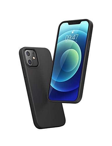 UGREEN Silikon Schutzhülle kompatibel mit iPhone 12 Pro Hülle 6.1 Zoll Handy Case Handyhülle Kratzfest Cover Case Dünn Ganzkörper Stoßfest Weich Staubdicht Anti-Fingerabdruck (Schwarz) von UGREEN