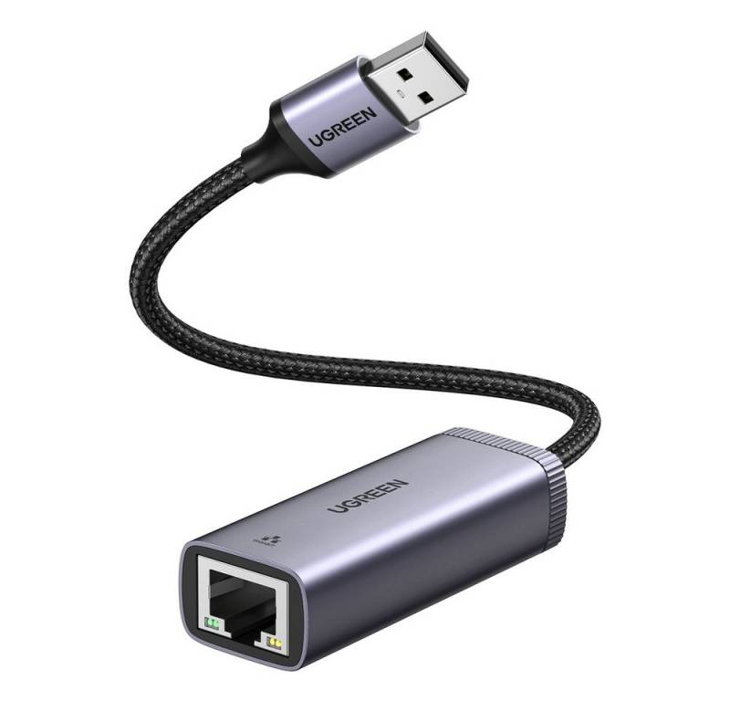 UGREEN USB 1000Mbps Gigabit Ethernet extern Netzwerkadapter Verlängerung grau LAN-Kabel von UGREEN
