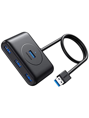 UGREEN USB 3.0 Hub 4 Port für USB Verlängerung mit 1M Kabel USB 3.0 Verteiler kompatibel mit PS4, MacBook, Surface Pro, Mac Mini, PC, Mobile HDD, Kartenleser usw. von UGREEN