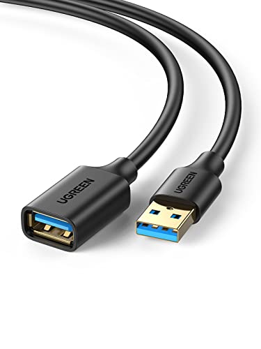 UGREEN USB 3.0 Verlängerung 5Gbps USB Verlängerungskabel A Stecker auf A Buchse USB Extension Cable für Maus, Tastatur, USB-Stick, Kartenlesegerät, USB Hub, Drucker, Dashcam, Kamera usw. (3m) von UGREEN