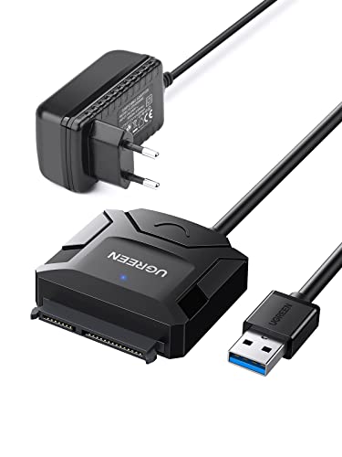 UGREEN USB 3.0 auf SATA Kabel UASP USB SATA Kabel USB 3.0 SATA Kabel Festplatten Dockingstation für 2,5"/3.5" SATA I II III Festplatten Laufwerke HDD/SSD mit 12V/2A EU Netzadapter UGREEN USB 3.0 auf SATA Kabel UASP USB SATA Kabel USB 3.0 SATA Kabel Festplatten Dockingstation für 2,5"/3.5" SATA I II III Festplatten Laufwerke HDD/SSD mit 12V/2A EU Netzadapter von UGREEN