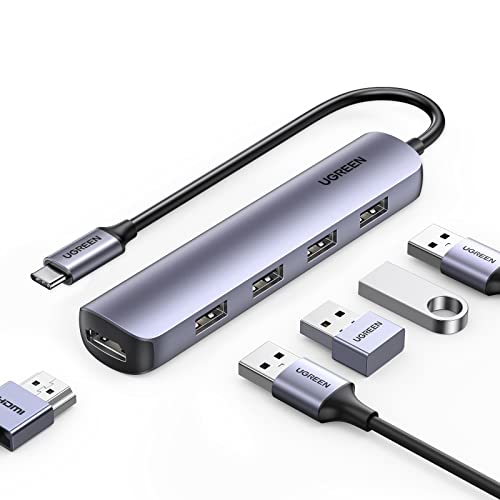 UGREEN USB C Hub HDMI USB 3.0 kompatibel mit iPhone 15/15Pro, MacBook Pro/Air, iPad Air/Pro, Surface Pro/Go, Galaxy S24/S23, Galaxy Tab und mehr USB C Geräten von UGREEN