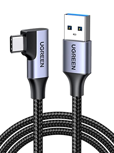 UGREEN USB C Kabel 5 Gbps USB C Ladekabel Winkel 90 Grad USB auf USB C Kabel USB Typ C Kabel kompatibel mit Galaxy S23 S22 S10 A73, A72, A53, P30 Lite Mi 10, Note 9 iPhone 15,15 Pro,15 Pro Max(1m) von UGREEN