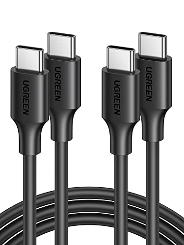 UGREEN USB C Kabel USB C 60W 2 Stück PD 3,0 PPS USB C auf USB C Ladekabel 2 Pack kompatibel mit iPhone 16/15 Galaxy S24 Pixel 9 MacBook Air iPad Pro 12,9 iPad Mini 6/Air 5 Steam Deck usw. (2M) von UGREEN