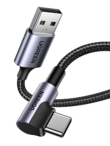 UGREEN USB C Kabel Winkel USB C Ladekabel 90 Grad Winkel USB Typ C Kabel Schnellladekabel kompatibel mit Galaxy S22 S21 S20 S10 S9 A53 A32 S6 Lite P30 Lite Redmi 10 iPhone 15 15 Pro 15 Pro Max(2m) von UGREEN