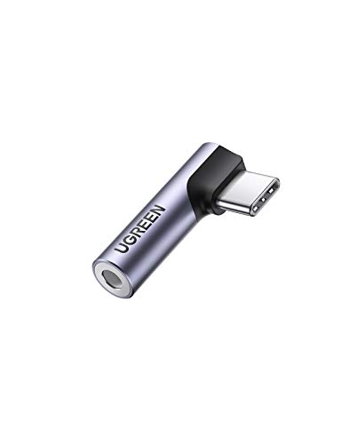 UGREEN USB C Klinke Adapter 90 Grad Winkel Klinke auf USB C Kopfhörer Adapter ohne DAC Chip nur kompatibel mit Huawei P40/P30 Pro/P20/P20 Pro/Mate 30 Pro. von UGREEN