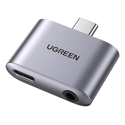 UGREEN USB C Kopfhörer Adapter mit Ladebuchse für Schnellladen USB C auf 3.5mm Klinke Adapter kompatibel mit Galaxy A53, Note 10, iPad Pro 2022, Huawei P60 usw. von UGREEN