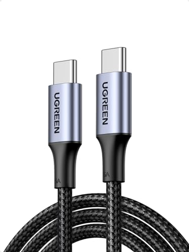 UGREEN USB C Kabel 100W PD 3.0 Ladekabel USB C Schnellladekabel 5A/20V PPS kompatibel mit iPhone 16/15, M3 MacBook Pro/Air, 2024 iPad Air, Galaxy S24 Ultra Pixel 9 Steam Deck usw. (0.5M, Space Grau) von UGREEN