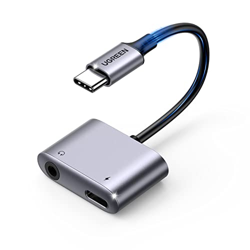 UGREEN USB C auf 3.5mm Klinke Adapter mit Schnellladen USB C Kopfhörer Adapter kompatibel mit Galaxy A53 A33, Pixel 5, iPad Pro 2022 usw. von UGREEN