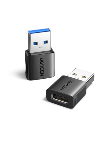 UGREEN USB C auf USB Adapter (2 Stück),10Gbps USB A auf USB C Adapter Kompatibel mit iPhone 16/15/14/Pro/Max iPad Galaxy S24/S23 Serie Laptops Kopfhörer usw. von UGREEN