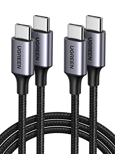 UGREEN USB C auf USB C Kabel 2 Stück 60W PD 3.0 PPS USB C Ladekabel 2 Pack kompatibel mit iPhone 15 Pro Max Galaxy S24 S23 A54 Pixel 7 MacBook Air iPad Pro 12.9 iPad Mini 6/Air 5 Tab S8 usw. (2M) von UGREEN