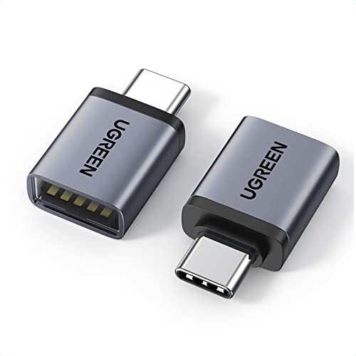 UGREEN USB C auf USB OTG Adapter (2 Stück) 10Gbps USB C Stecker auf USB 3.2 Buchse OTG Adapter kompatibel mit iPhone 16/15 Serie MacBook Pro M4 iPad Mac Mini Galaxy S24/23 Mate 60 Serie usw (Schwarz) von UGREEN
