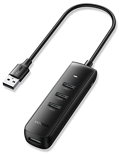UGREEN USB Hub USB Verteiler 3.0 Ultra Slim 4 Port USB Adapter kompatibel mit PS4, MacBook, Surface Pro, iMac, Mac Mini, XPS 15, Desktop PC und Anderen Laptops von UGREEN