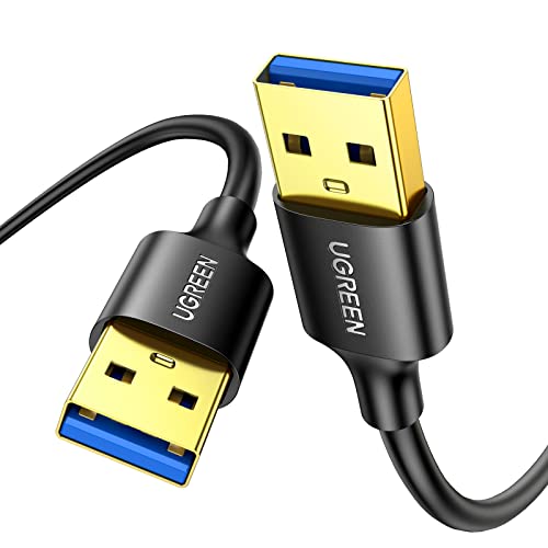 UGREEN USB Kabel 3.0 Super Speed Kabel A Stecker auf A Stecker USB Verbindungskabel kompatibel mit Drucker, Modems, Festplatten, Kameras usw. (0.5m) von UGREEN