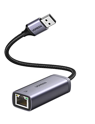 UGREEN USB LAN Adapter Gigabit Ethernet Adapter USB Netzwerkadapter 1000Mbps mit Alugehäuse, geflochtenem Kabel unter Windows 11/10/8, Mac OS, Linux kompatibel mit MacBook,Surface Laptop, PC usw. von UGREEN