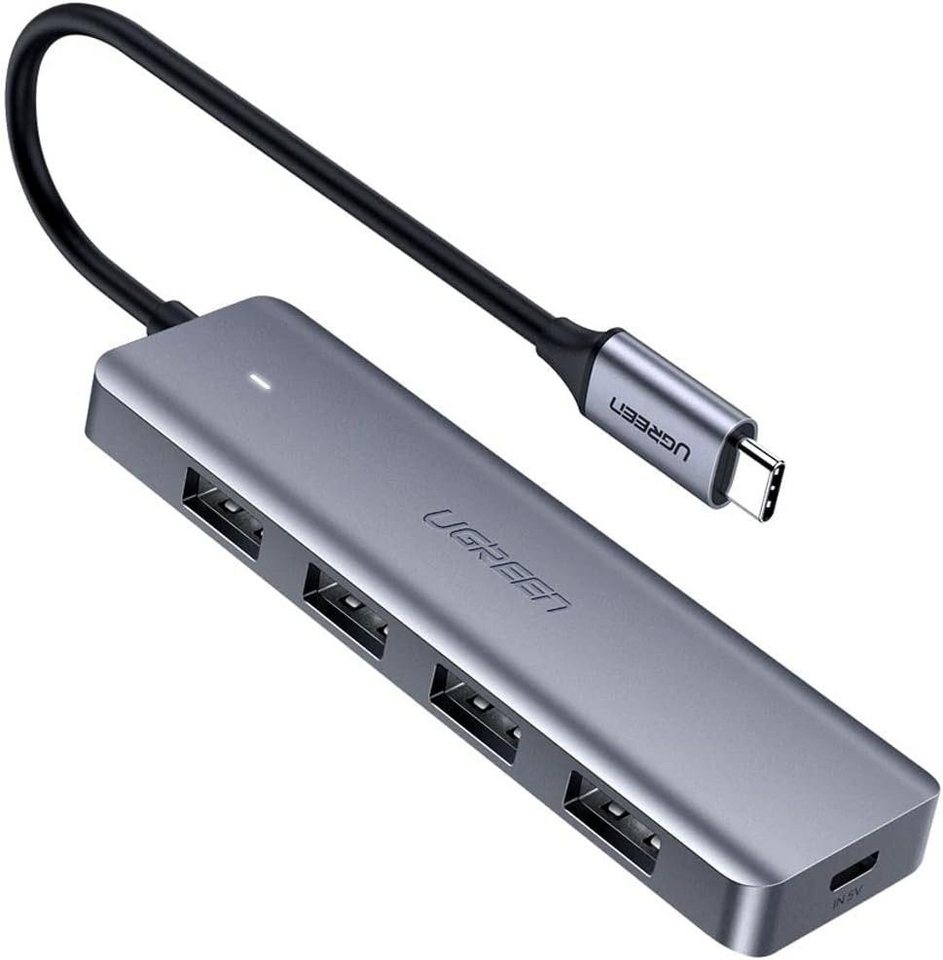 UGREEN USB-Verteiler USB-Adapter USB HUB Splitter - 4x USB 3.2 Gen 1 mit Micro Type-C USB (1-St) von UGREEN