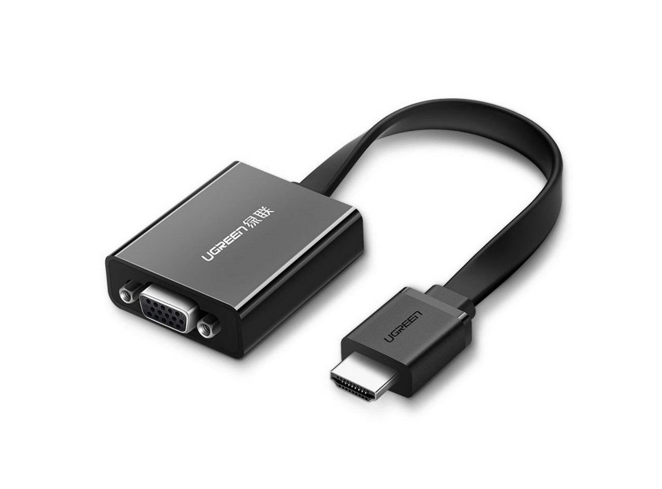 UGREEN Ugreen Adapter HDMI - VGA Micro USB / Audio 3,5 mm Miniklinke schwarz HDMI-Adapter von UGREEN
