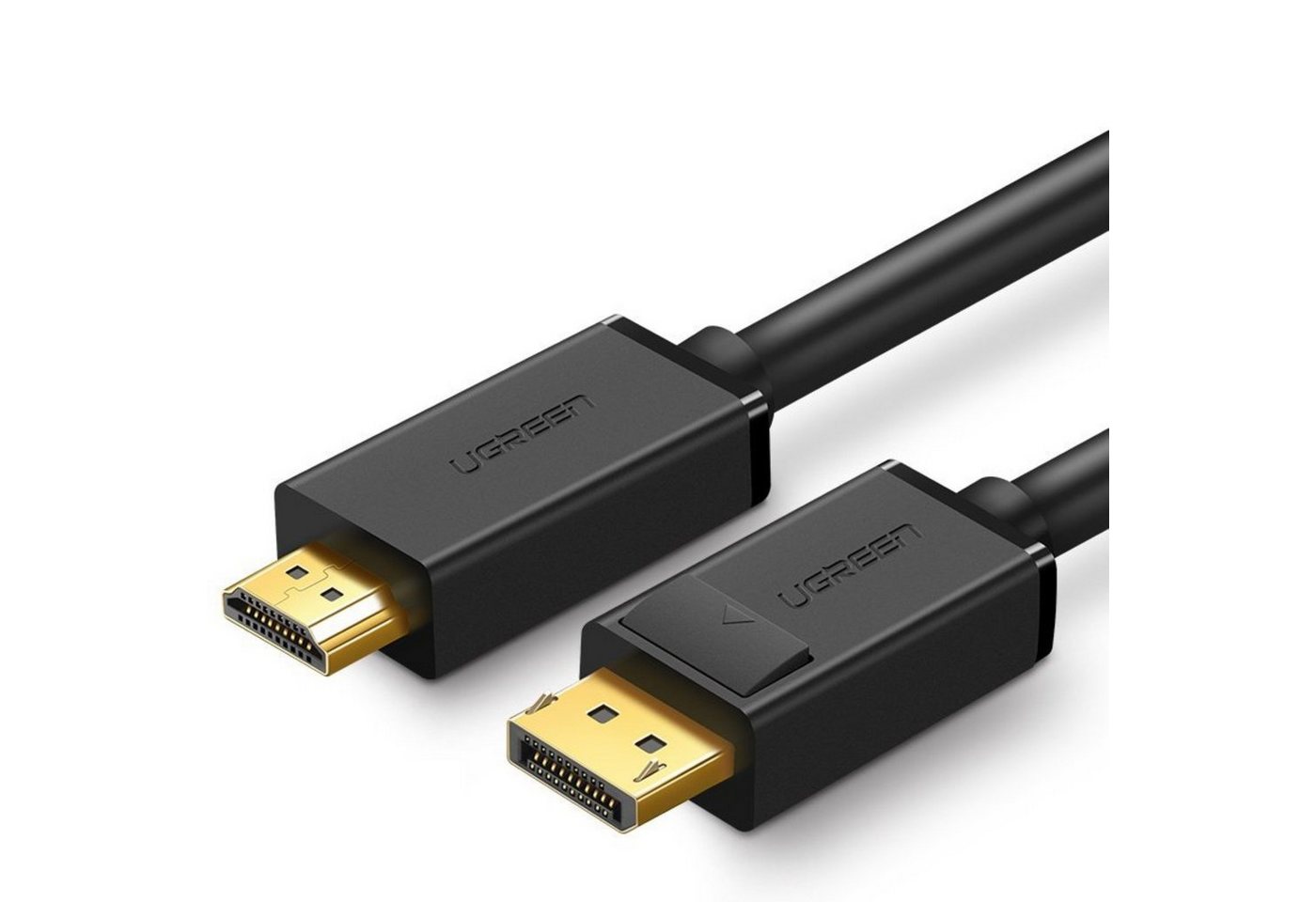 UGREEN Unidirektionales DisplayPort-zu-HDMI-Kabel 4K 30Hz 32 AWG Schwarz HDMI-Kabel, (200 cm) von UGREEN