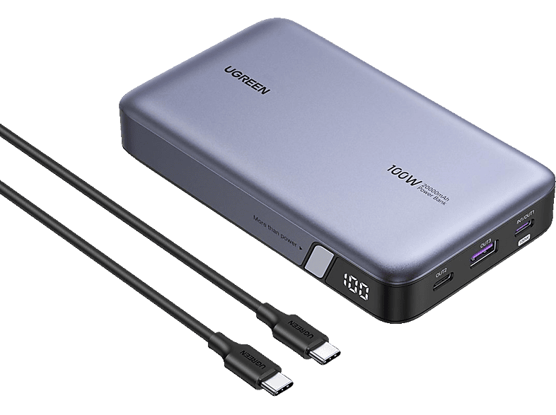 UGREEN Zwei-Wege Fast Charging Powerbank 20000 mAh Gray von UGREEN