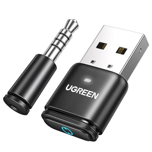 UGREEN aptX 5.3 Bluetooth USB Audio für PS5/PS5 Pro/PS4/Switch/PS4 Pro Dongle Freisprechanruf Bluetooth Adapter für PC Bluetooth Stick für Windows, macOS von UGREEN