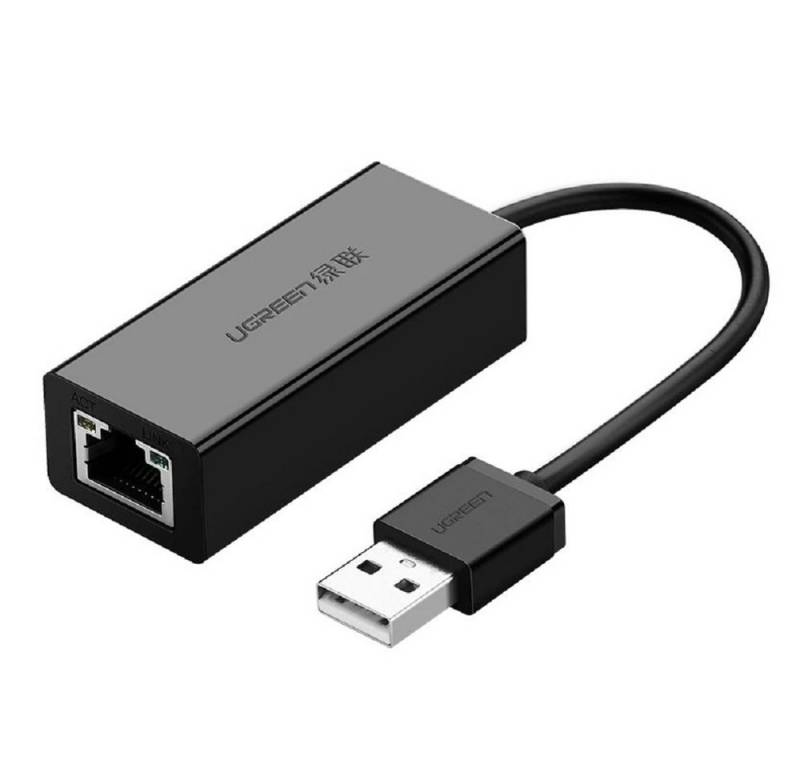 UGREEN externer Netzwerkadapter RJ45 - USB 2.0 100 Mbps Ethernet schwarz Netzwerk-Adapter von UGREEN