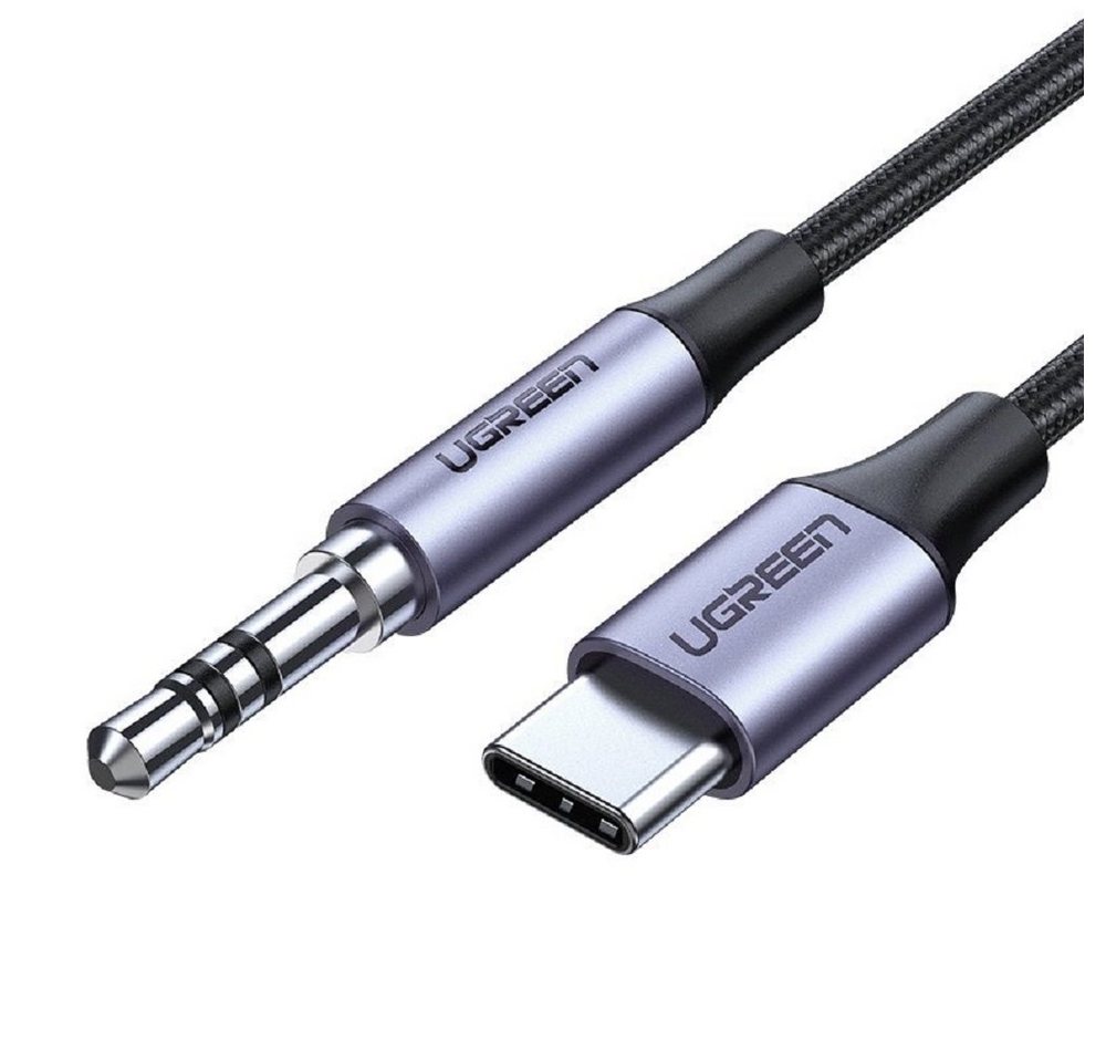 UGREEN mini jack 3,5mm AUX zu USB-C Kabel 1m Kabeladapter Dunkelgrau Audio-Adapter von UGREEN