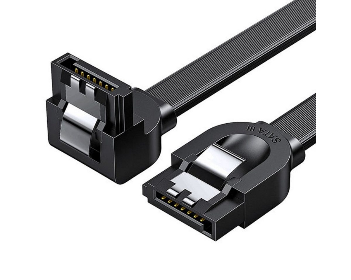 UGREEN rechtwinkliges SATA 3.0 Kabel 0,5m schwarz (US217) Computer-Kabel von UGREEN