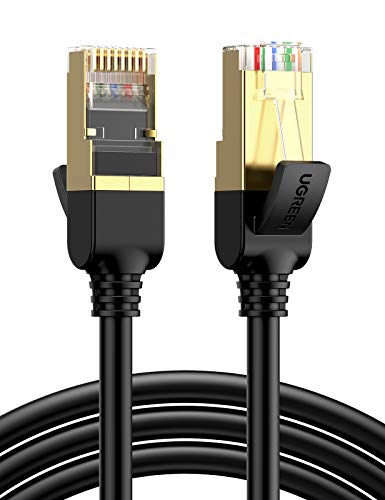 Ugreen Ethernetkabel, CAT7 Netzwerk-Patchkabel, RJ45, 10 Gigabit, 600 MHz, LAN-Kabel, STP, für Modem/Router/PC/Mac/Laptop/PS2/PS3/PS4/Xbox/Xbox 360 2 m von UGREEN