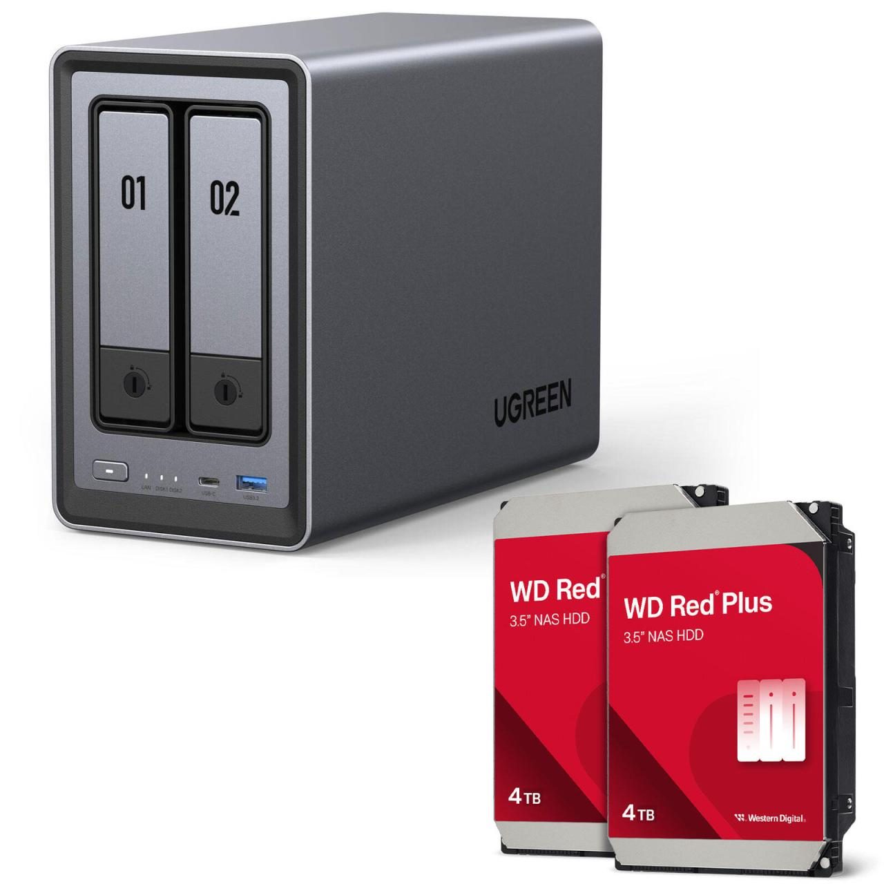 Ugreen NASync DXP2800 NAS System 2-Bay + Western Digital Festplatte 8 TB (2 x... Ugreen NASync DXP2800 NAS System 2-Bay + Western Digital Festplatte 8 TB (2 x... von UGREEN