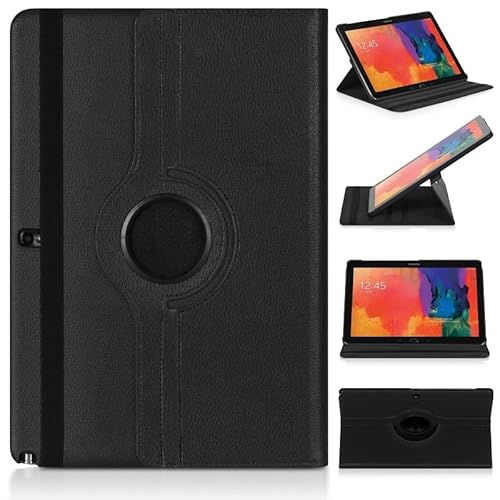 UHCOM Tablet Hülle für Samsung Galaxy Tab Note Pro 12.2 Case, 360 drehbare Halterung Flip Stand Lederhülle für Note Pro 12.2'' P900 (Color : Black, Size : for Tab Note Pro 12.2) von UHCOM