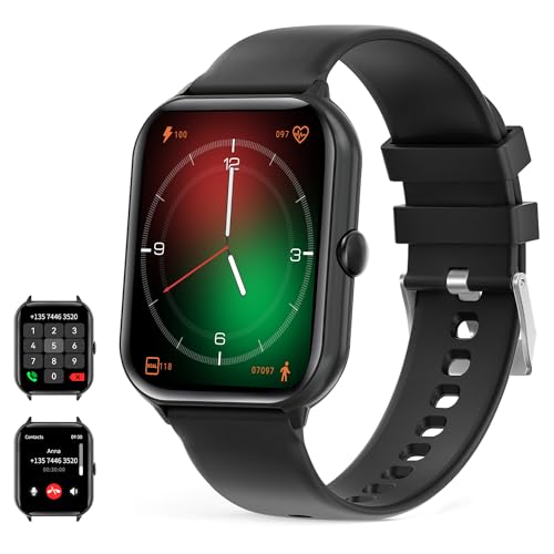 UHOOFIT Smartwatch Herren Damen mit Telefonfunktion, 1,95" Fitness-Uhr mit Schlaf Herzfrequenz-Monitor, Schlafmonitor,100 + Sportmodi, IP67 Wasserdicht Activity Tracker für Andriod iOS von UHOOFIT