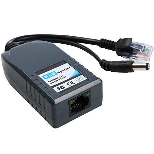 UHPPOTE Aktiver Video-PoE-Splitter, Power Over Ethernet, 12 V Ausgang, kompatibel mit IEEE 802.3af 10/100 Mbit/s, bis zu 100 m von UHPPOTE