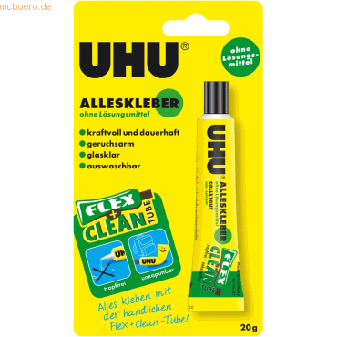 10 x Uhu Alleskleber Flex + Clean Tube 20g 10 x Uhu Alleskleber Flex + Clean Tube 20g von UHU