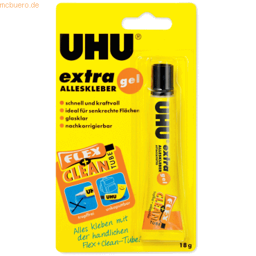 10 x Uhu Alleskleber extra Flex + Clean Tube 18g 10 x Uhu Alleskleber extra Flex + Clean Tube 18g von UHU
