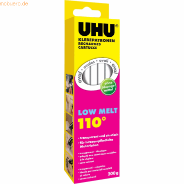 10 x Uhu Klebepatronen Low Melt 200g von UHU